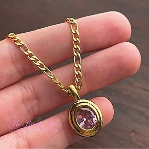 Pink Pendant Necklace